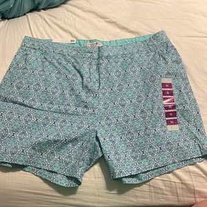 🔴2 for $25 bundle! Caribbean Joe Aquamarine Pattern 5” Inseam Shorts